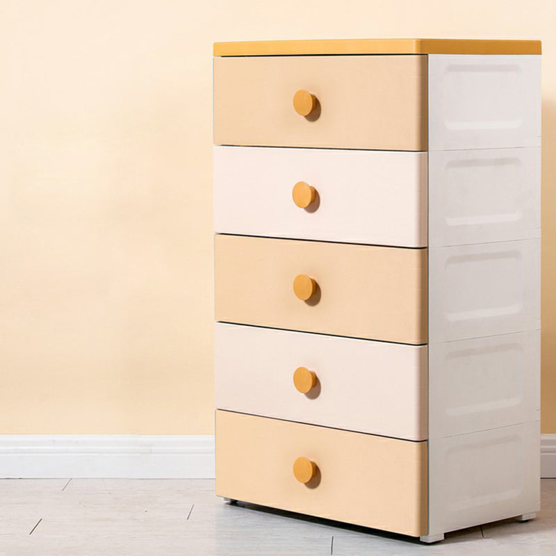 5-drawer Storage Cabinet with Legs Modern Non-Hanging Armoire