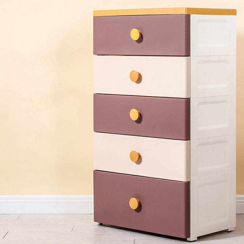 5-drawer Storage Cabinet with Legs Modern Non-Hanging Armoire