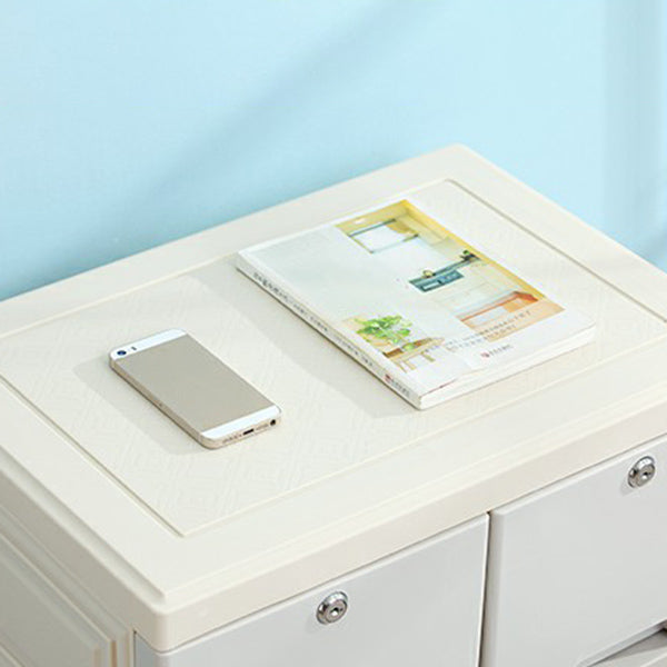 Contemporary Storage Cabinet with Legs Plastic Non-Hanging Armoire