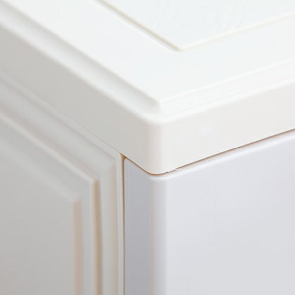 Contemporary Storage Cabinet with Legs Plastic Non-Hanging Armoire