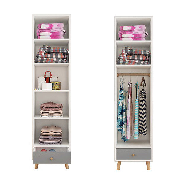 Contemporary Indoor Storage Cabinet Matte Finish Cabinet with Wooden Legs