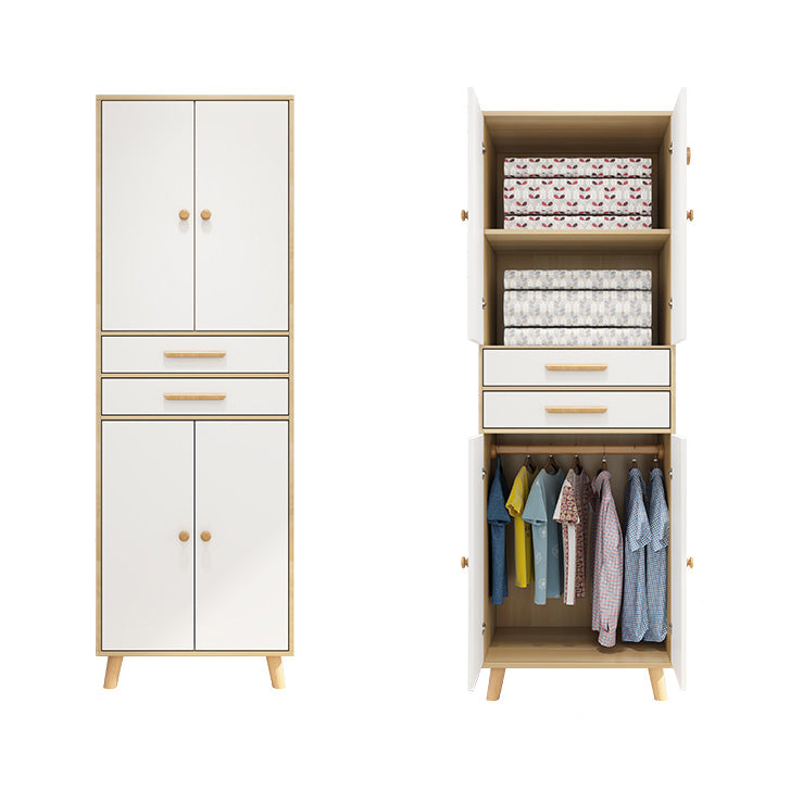 Contemporary Indoor Storage Cabinet Matte Finish Cabinet with Wooden Legs