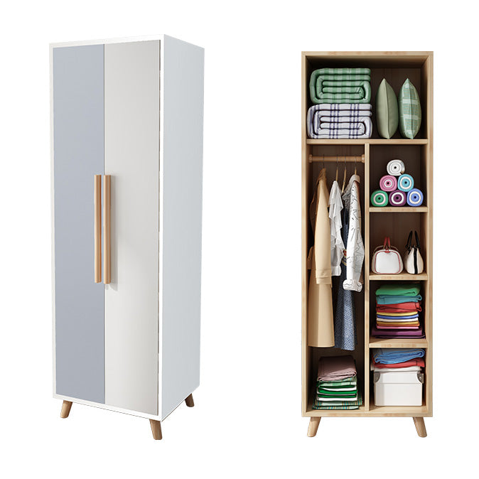 Contemporary Indoor Storage Cabinet Matte Finish Cabinet with Wooden Legs