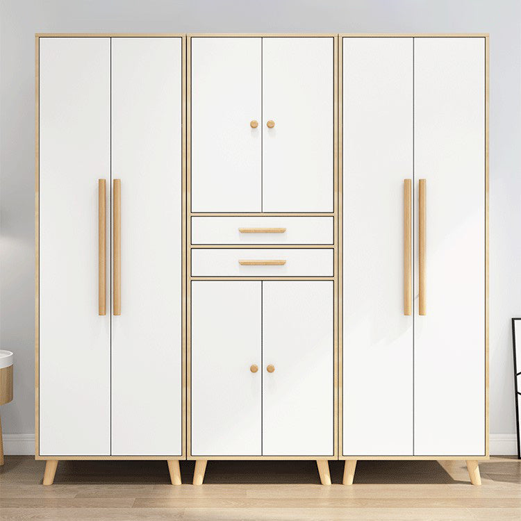 Contemporary Indoor Storage Cabinet Matte Finish Cabinet with Wooden Legs