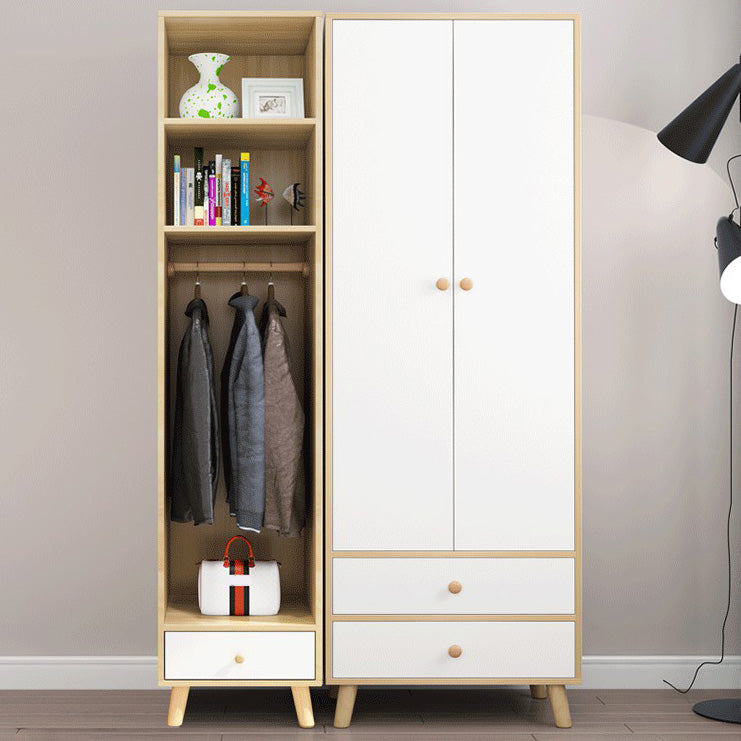 Contemporary Indoor Storage Cabinet Matte Finish Cabinet with Wooden Legs