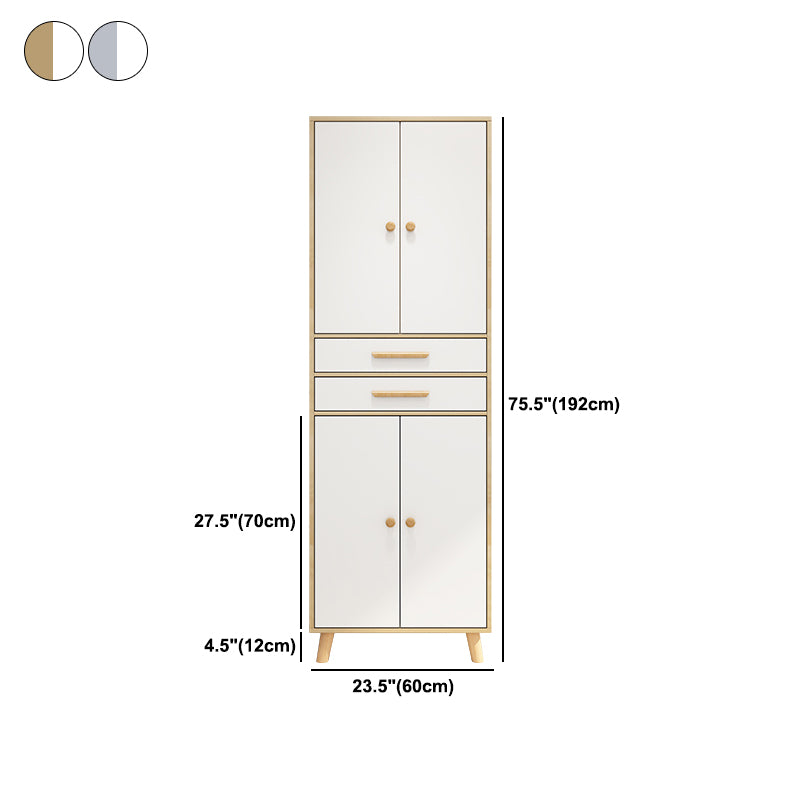 Contemporary Indoor Storage Cabinet Matte Finish Cabinet with Wooden Legs