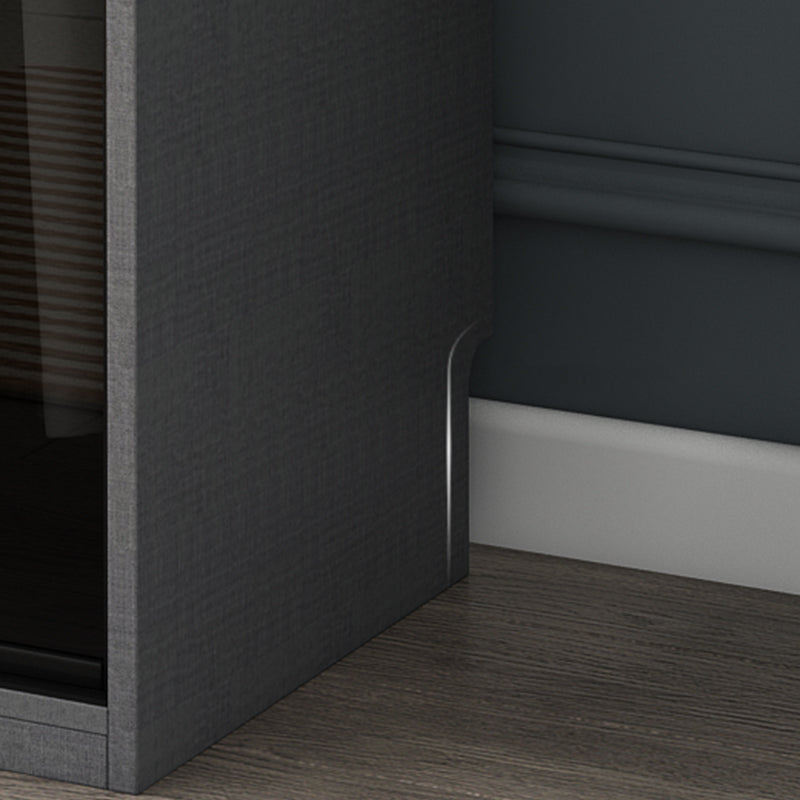 Modern Style Glass Wardrobe 1-Drawer Bedroom Wardrobe Closet