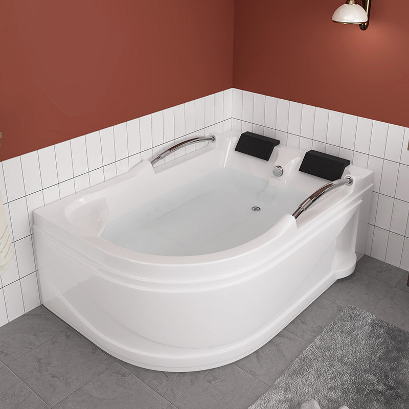 Free Form White Bathtub Bathroom Back to Wall Modern Bath Tub