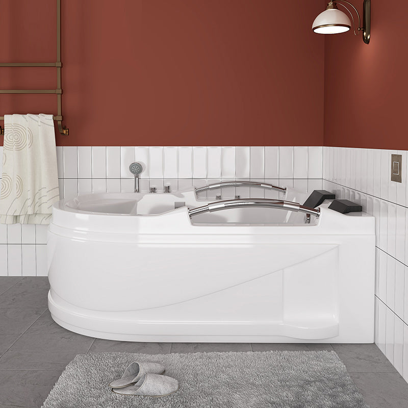 Free Form White Bathtub Bathroom Back to Wall Modern Bath Tub