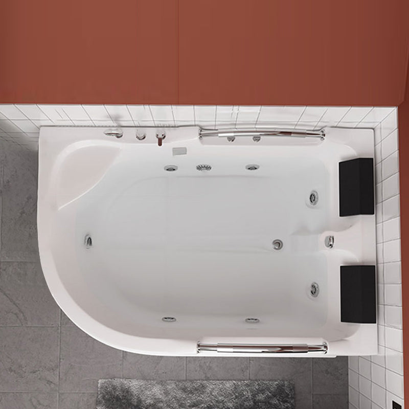 Free Form White Bathtub Bathroom Back to Wall Modern Bath Tub