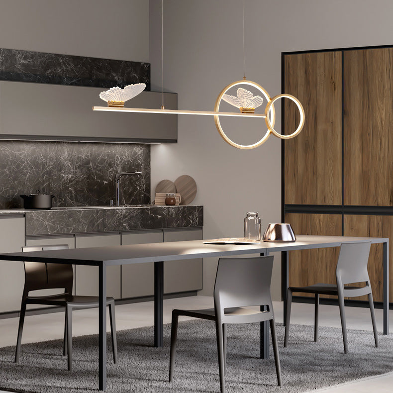 Gold Island Light Contemporary Pendant Lighting with Brass for Dining Room