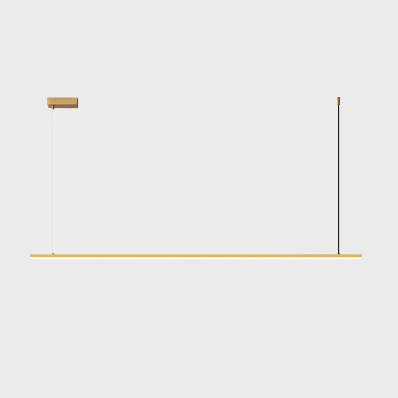 Contemporary Hanging Light Linear Metal Island Light Fixture for Dining Room