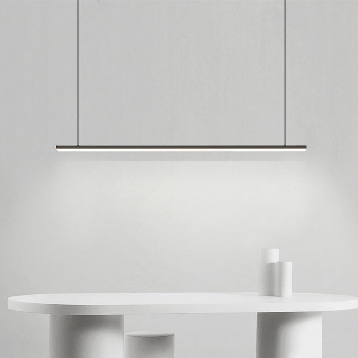 Contemporary Hanging Light Linear Metal Island Light Fixture for Dining Room