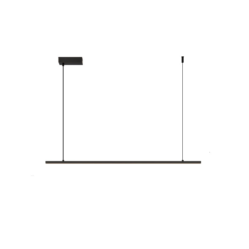 Contemporary Hanging Light Linear Metal Island Light Fixture for Dining Room