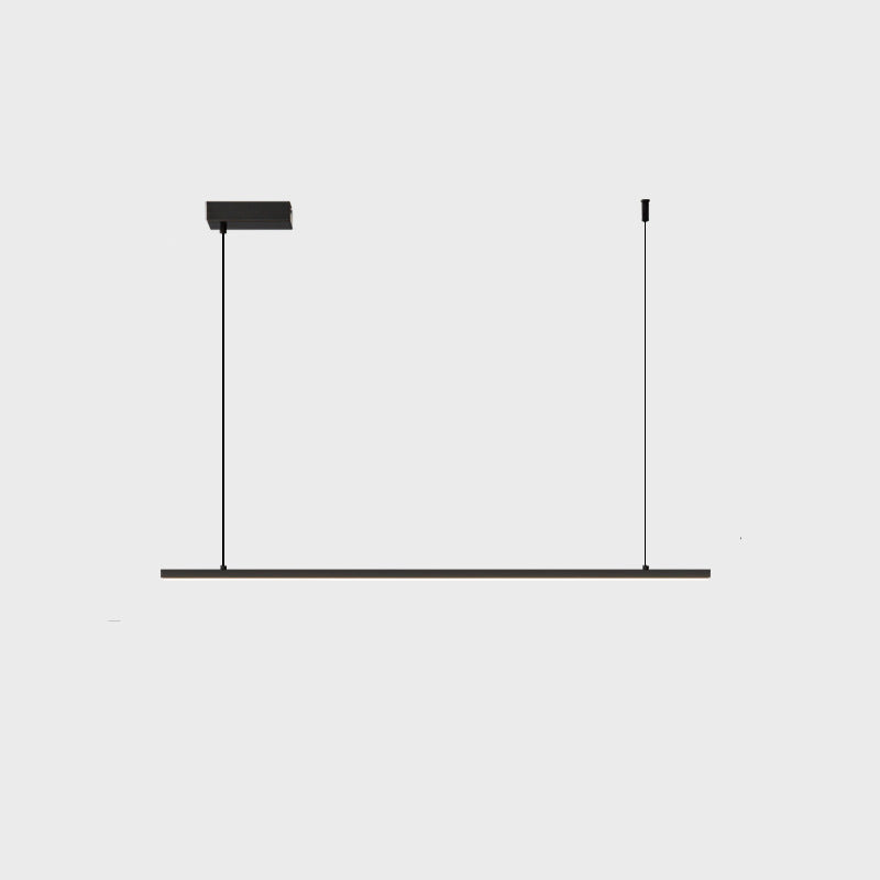 Contemporary Hanging Light Linear Metal Island Light Fixture for Dining Room