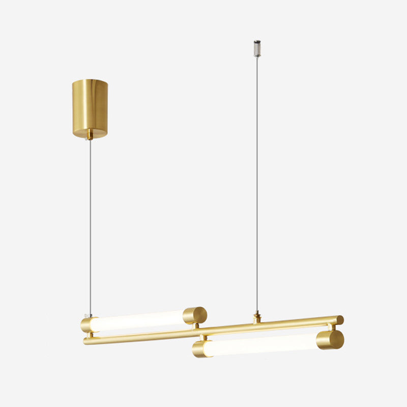 Brass LED Hanging Lamps Minimalism Island Light Fixture for Dining Room