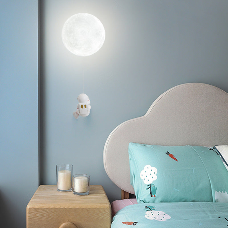 Cartoon Style Iron Wall Light Ball Shape Wall Lamp for Children's Room (Included Doll)