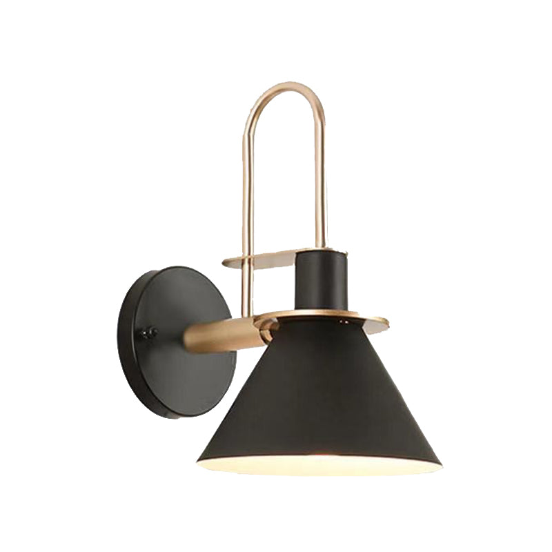 Nordic Style Iron Wall Light Colorful Cone Shape Wall Lamp for Living Room