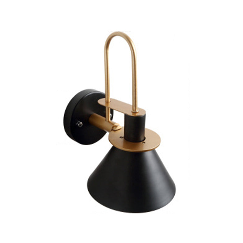 Nordic Style Iron Wall Light Colorful Cone Shape Wall Lamp for Living Room