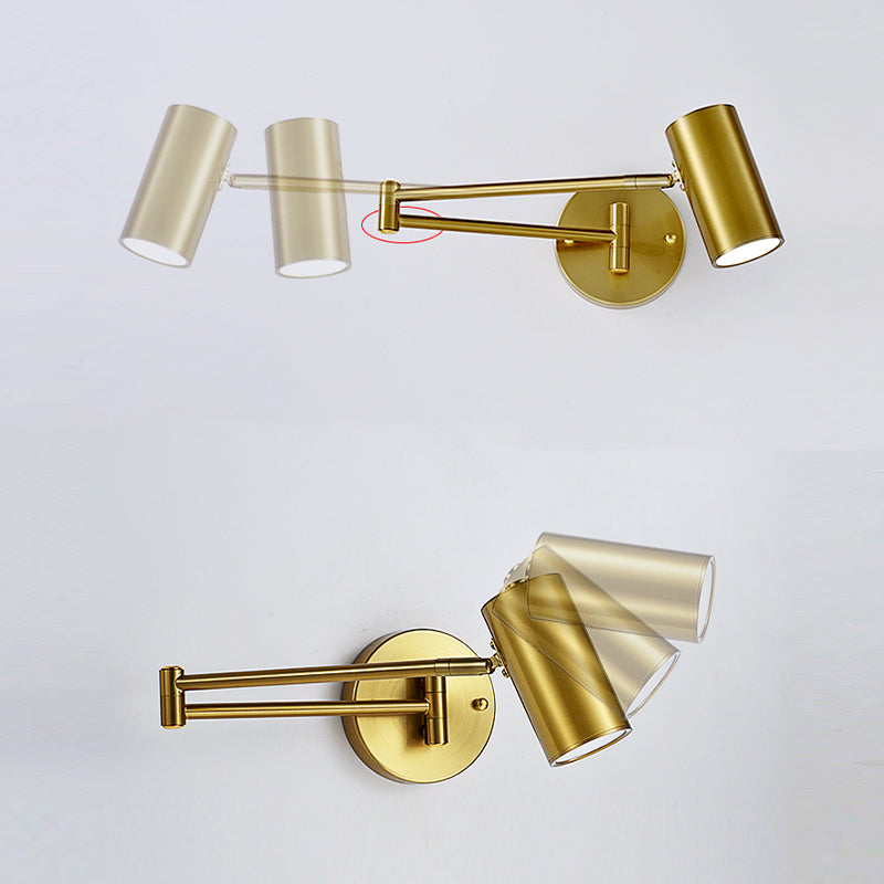 1 Light Swing Arm Wall Lamp Simplicity Metal Wall Mounted Light Fixture