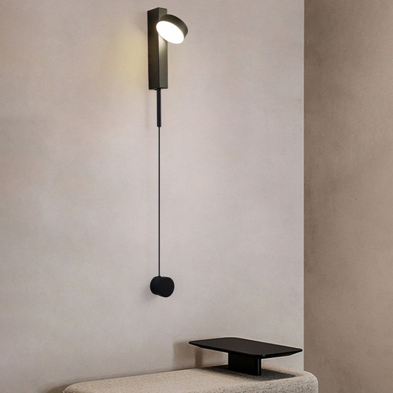 Modern Simple Metal Wall Light Rotatable Circle Shape Wall Lamp for Living Room