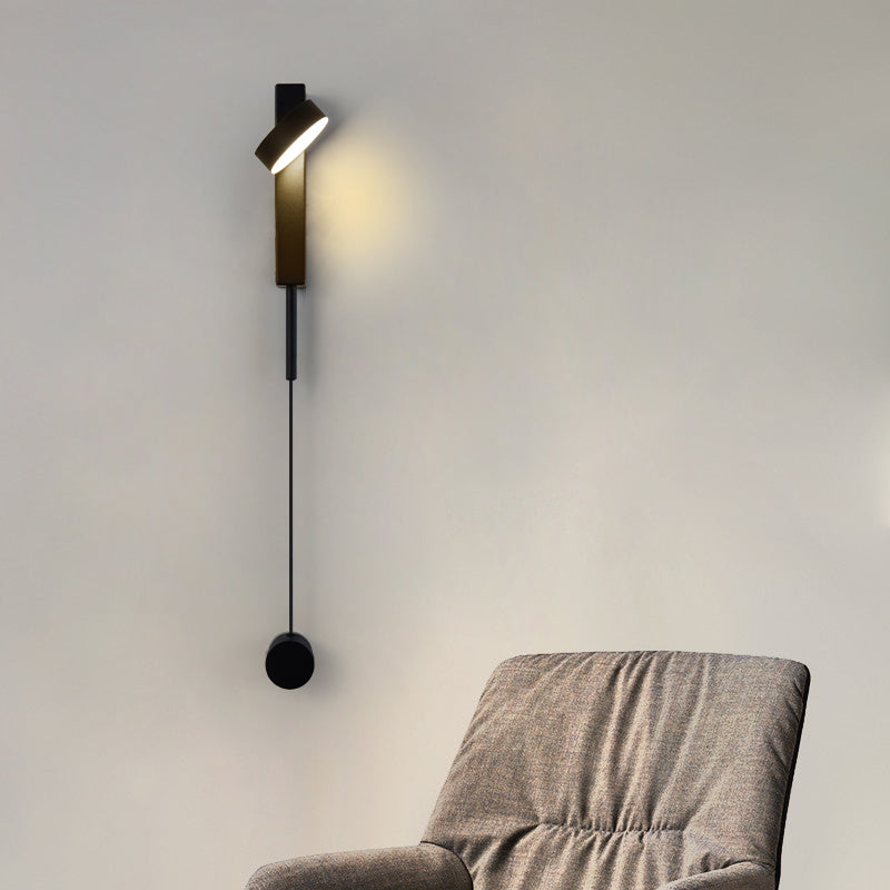 Modern Simple Metal Wall Light Rotatable Circle Shape Wall Lamp for Living Room