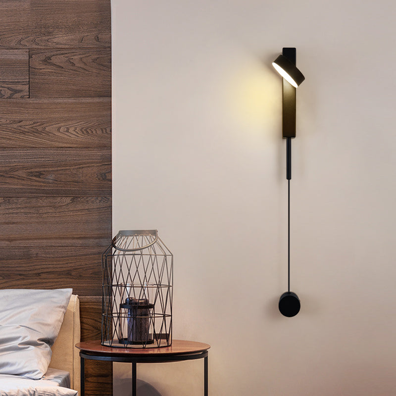 Modern Simple Metal Wall Light Rotatable Circle Shape Wall Lamp for Living Room