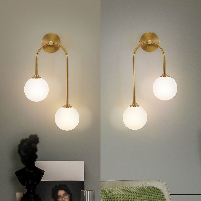 Nordic Glass Wall Lighting Fixtures Minimalist Wall Light Sconce for Bedroom