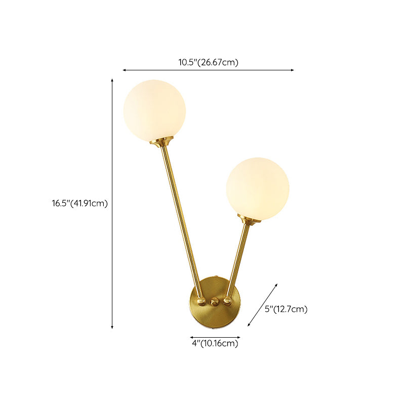 Glass Shade Vanity Light Minimalism Wall Light Sconce for Bathroom