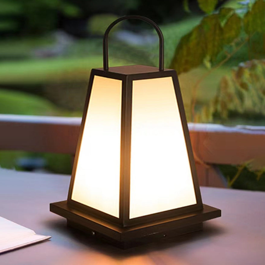 Modern Simple Pillar Lamp Geometric Outdoor Light for Garden