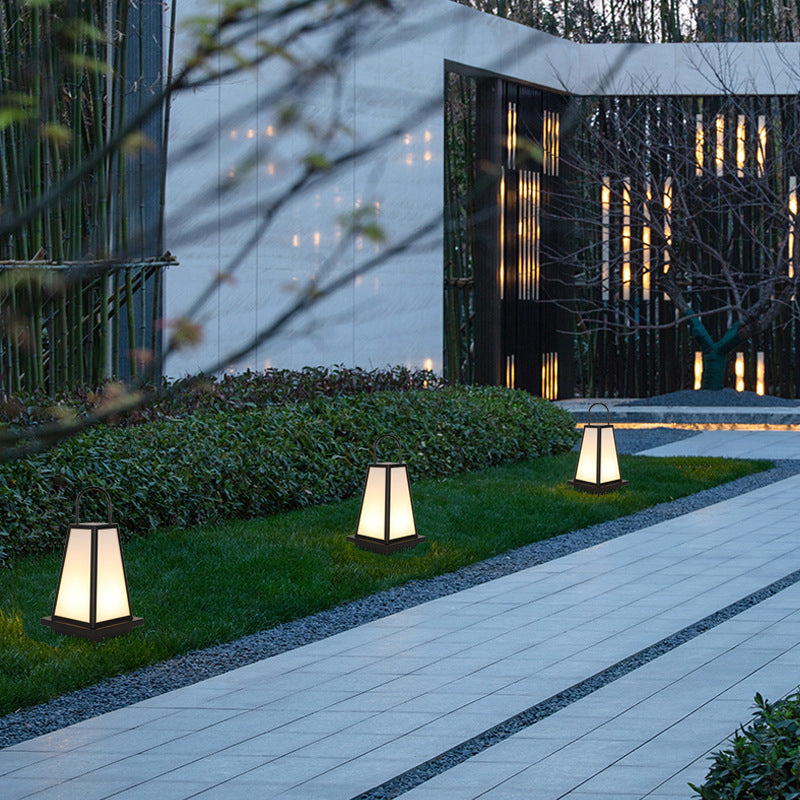 Modern Simple Pillar Lamp Geometric Outdoor Light for Garden