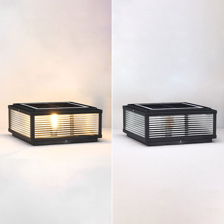 Contemporary Simple Pillar Lamp Square Outdoor Light for Garden