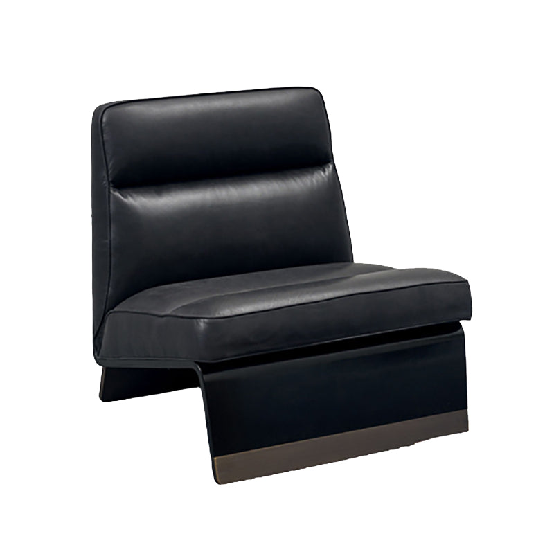 Faux Leather Parsons Chair Armless Chair for Bedroom, 31.49" Wide