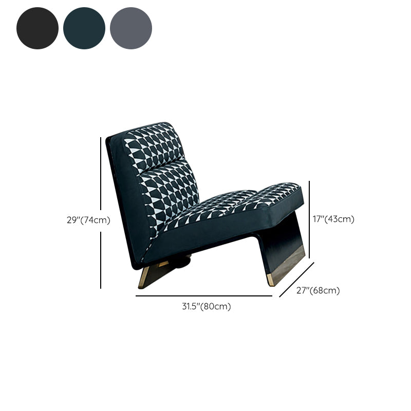 Faux Leather Parsons Chair Armless Chair for Bedroom, 31.49" Wide