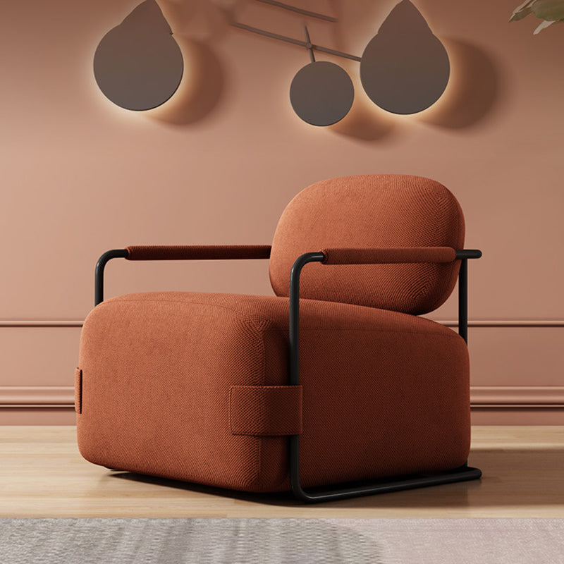 Arms Included Chair Velvet Metal Accent Armchair for Bedroom, 26.77" Wide