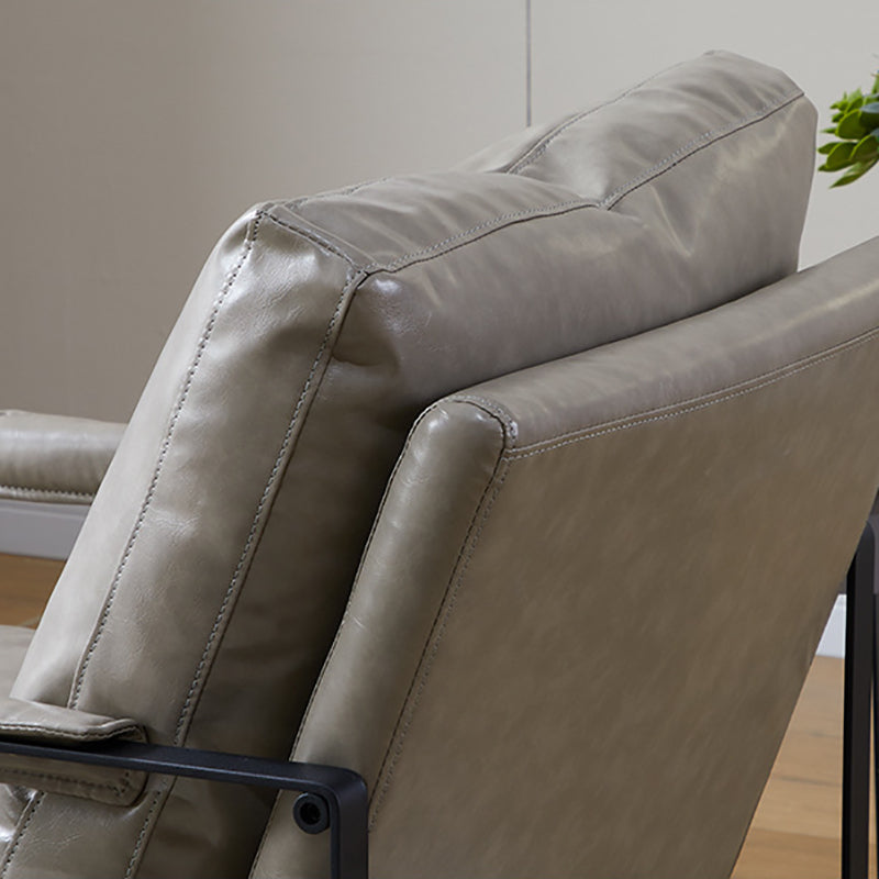 Arms Included Arm Chair Metal Frame Chair with Pillow Back for Living Room, 28.34" Wide