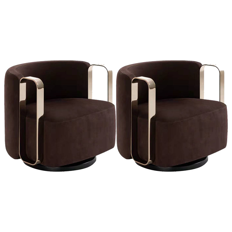 28.34" Wide Barrel Accent Chair Arms Included Barrel Chair for Living Room