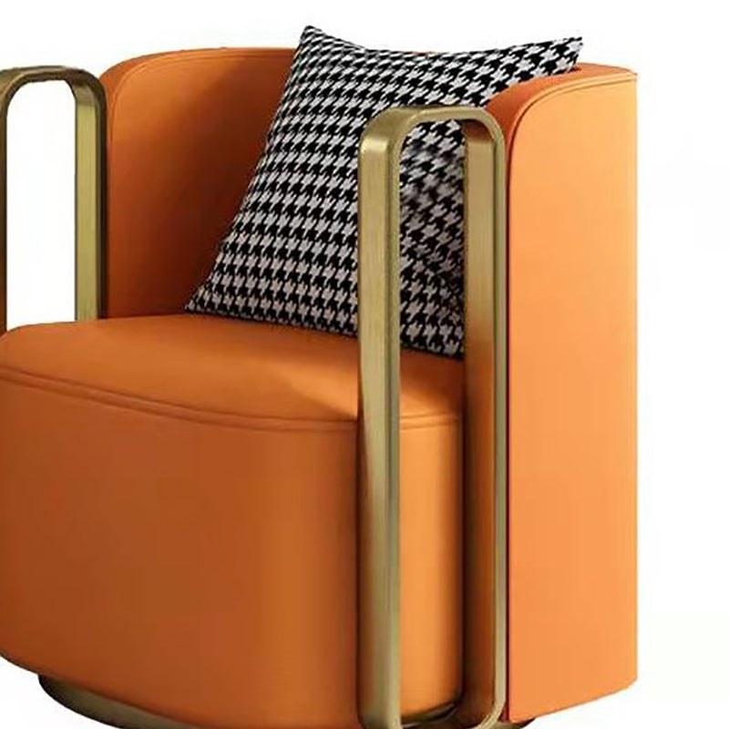 28.34" Wide Barrel Accent Chair Arms Included Barrel Chair for Living Room