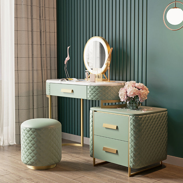 3 Storage Drawers Vanity Set Luxurious Mirrored Make-up Vanity