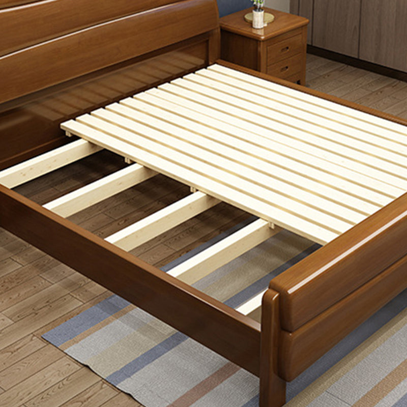 Traditional Solid Wood Standard Bed Headboard Bed with Footboard