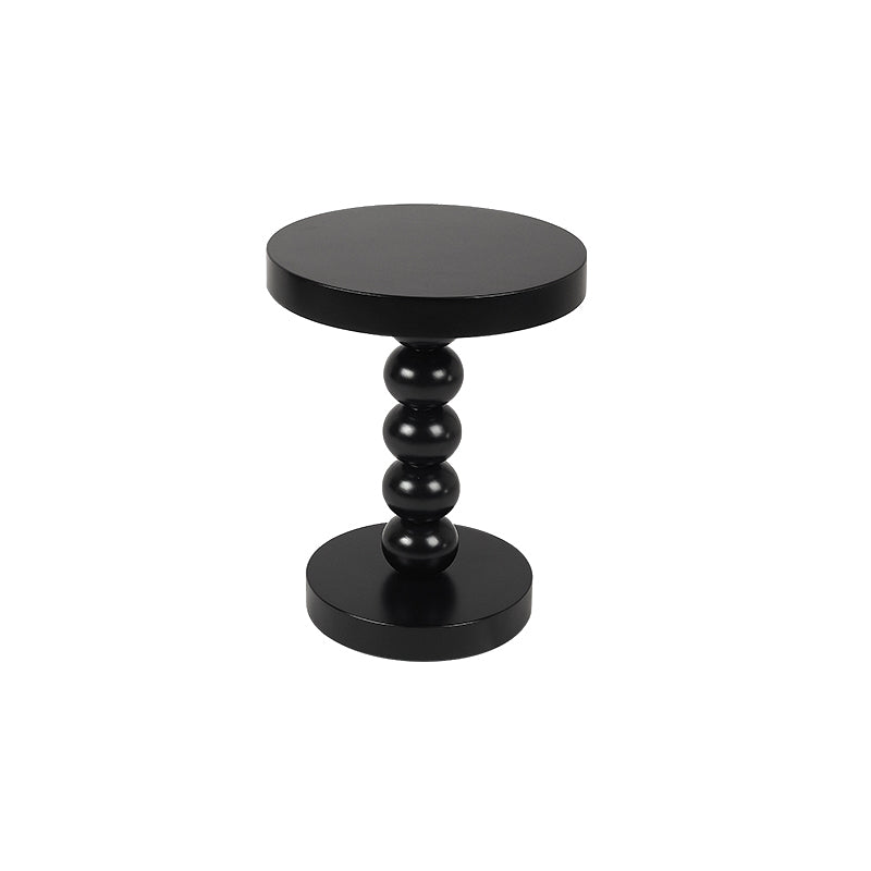 Contemporary End Table Solid Wood Pedestal Round Living Room Side Table