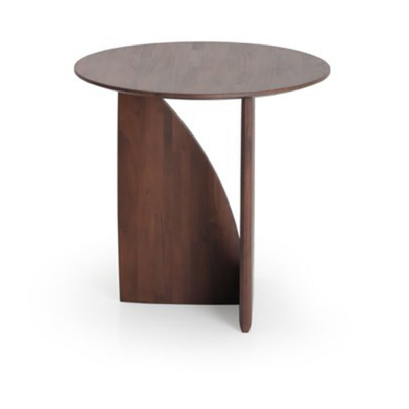 Scandinavian Living Room Abstract Solid Wood Round Side Table