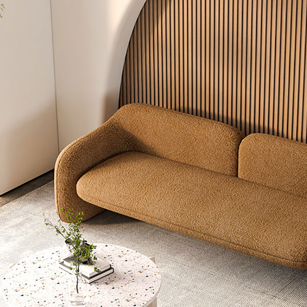 Contemporary Wool Sofa Standard Settee Square Arm Sofa for Living Room