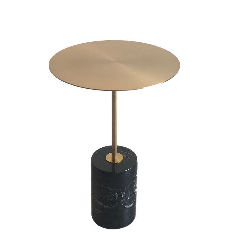Mid-Century End Table Pedestal Round Sofa Metal Accent Side Table