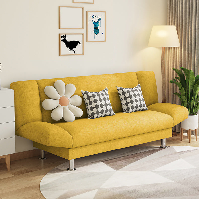 29.52" H Linen Armless Convertible Sleeper Sofa for Living Room