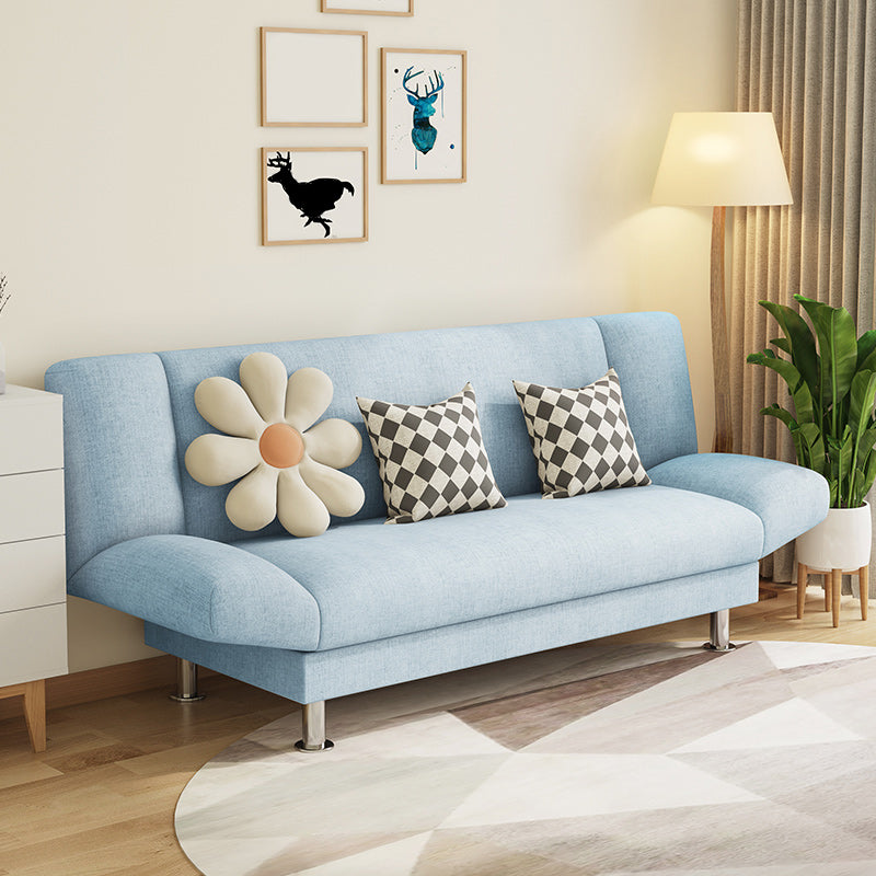 29.52" H Linen Armless Convertible Sleeper Sofa for Living Room