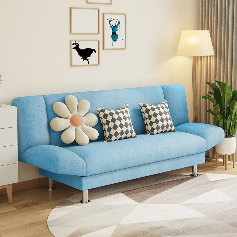 29.52" H Linen Armless Convertible Sleeper Sofa for Living Room