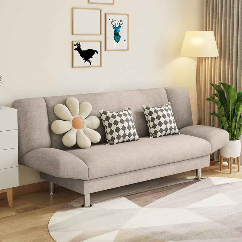 29.52" H Linen Armless Convertible Sleeper Sofa for Living Room