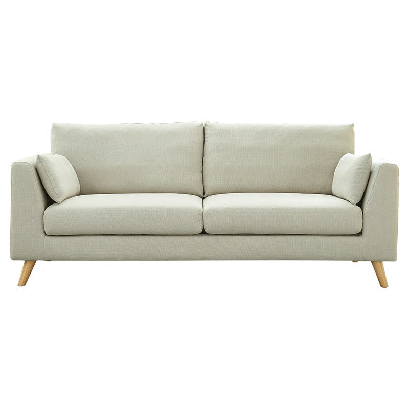 Contemporary 32.67" H Cotton Blend Square Arm Sofa for Living Room