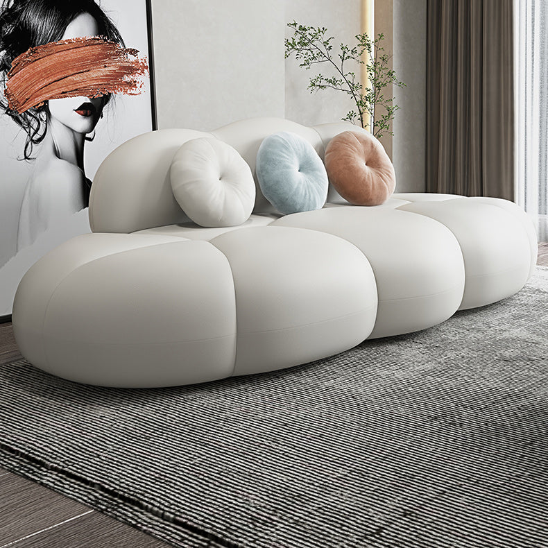 Contemporary 28.74" H Wool 3 Seater Armless Sofa for Living Room